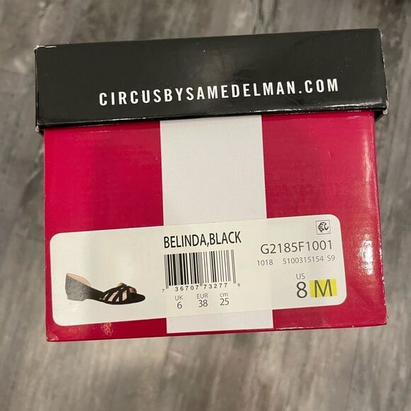 Size 8 Circus by Sam Edelman Black Women's Sandals, open toed, like new - Picture 9 of 9